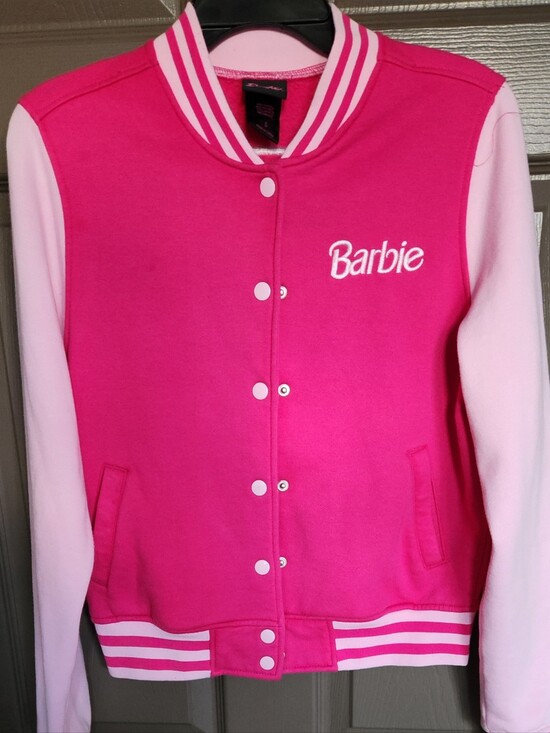 Barbie Jackets & Blazers - Barbie Hot Pink & Light Pink Girls' Bomber Jacket